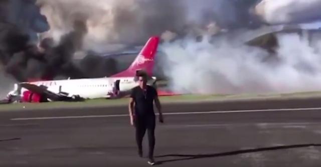 Prinudno sletanje na Andima:Avion u plamenu na pisti VIDEO