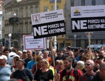 A protest in Zagreb on May 1 against former Agrokor owner Ivica Todoric and the Croatian government (Tanjug)