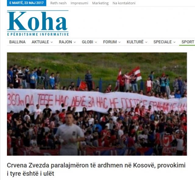 Kosovari o Zvezdi: Provokacija zloglasnog kluba