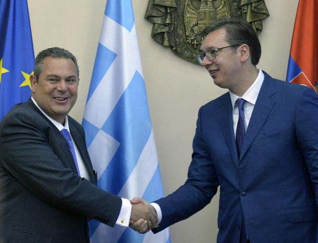 Greek defense minister visits Serbia