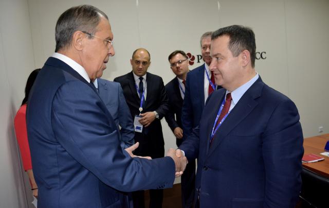 Dacic and Lavrov see "outstanding relations in all areas"