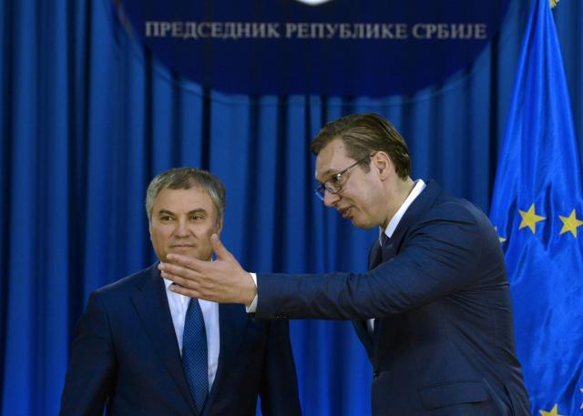 Serbian president to Russian Duma chair: "Feel at home"