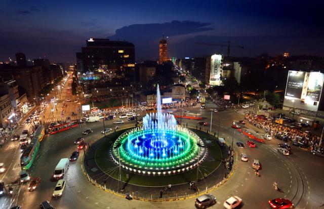 Belgrade's new "musical fountain" unveiled in Slavija Square