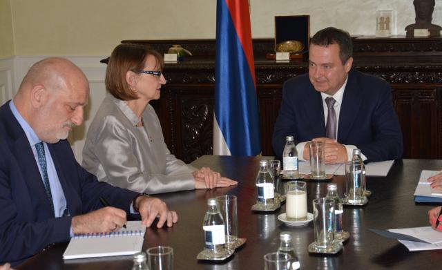 Dacic receives French ambassador for farewell visit