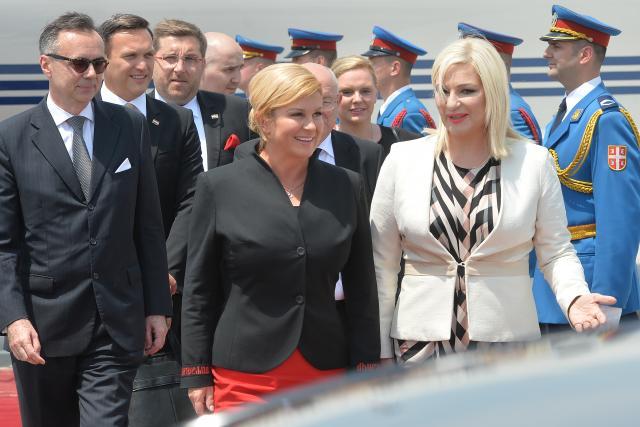Croatian president arrives in Belgrade
