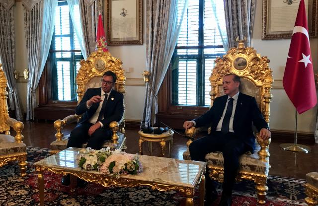 Vučič se sastao sa Erdoganom u palati Mabejn