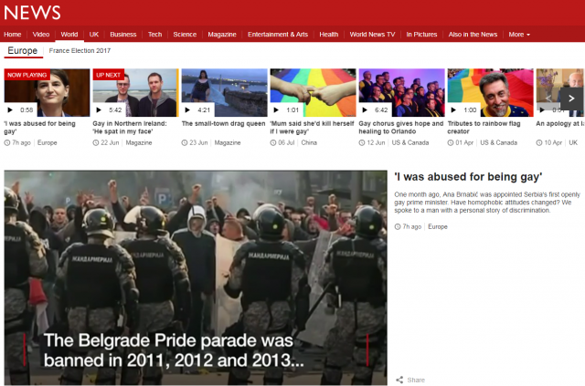 BBC: "Homofobija u Srbiji"
