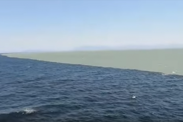 Zadivljujuæi prizor: Granica izmeðu dva okeana kao na mapi
