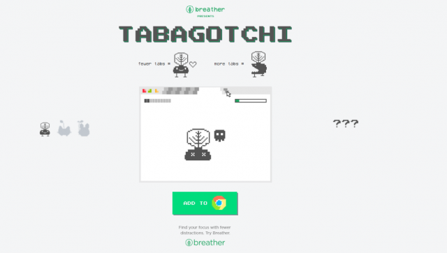 Tabagotchi: "Ljubimac" æe vas spreèiti da otvorite previše tabova
