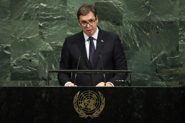 Serbian president addresses UN General Assembly
