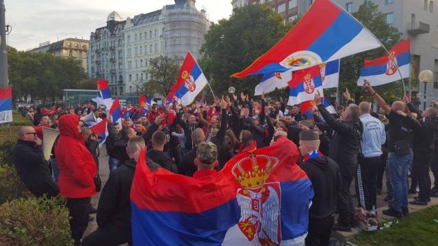 Pet prijava i hapšenje za vreme utakmice Austrija – Srbija