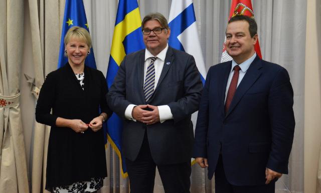 Swedish and Finnish foreign ministers visit Serbia together