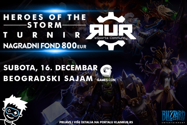 RUR Heroes of the Storm turnir na Games.conu - prijavite se!