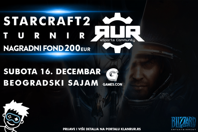 RUR StarCraft 2 turnir na Games.con 2017 – prijavite se!