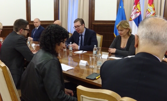 Serbian president receives George Soros' son