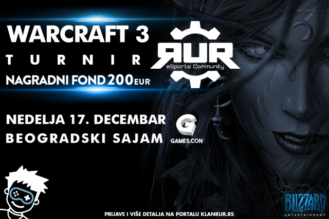 RUR WarCraft III TFT turnir se vraća na Games.con festival!
