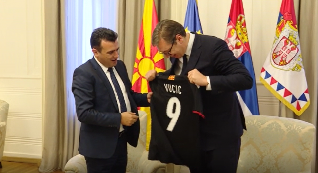 Macedonian PM received by Serbian president, PM