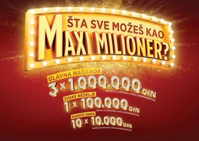 Postanite Maxi milioner: Poèinje velika nagradna igra Maxi supermarketa