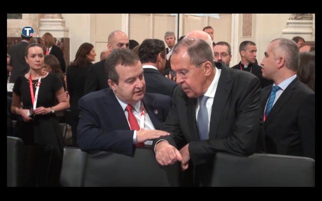 Dacic seizes opportunity to speak with Lavrov/VIDEO