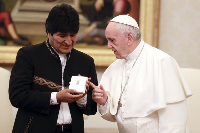 Papa sa Moralesom: "Brate, papo, dobar dan" FOTO