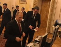 Putin and Vucic are seen in Moscow last week (Serbian President's Office, file)