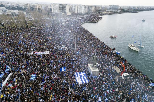 More than 100,000 Greeks protest over word 