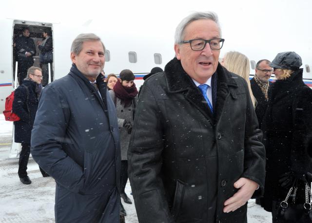 EC president and EU commissioner arrive in Belgrade