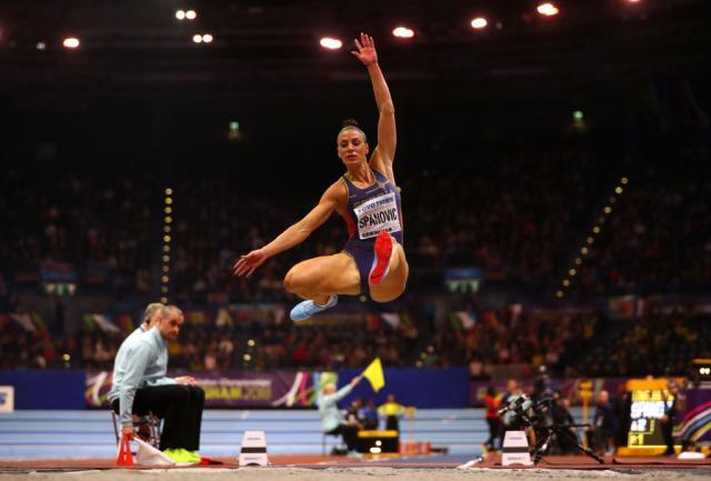 Serbian long jumper gets gold at World Indoor Championship