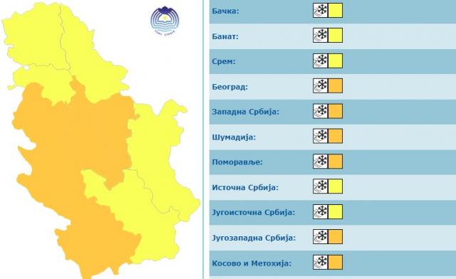 Srbija pod alarmima – oèekuje se i "opasno vreme"