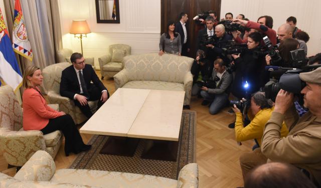 Vučić se sastao sa Federikom Mogerini VIDEO