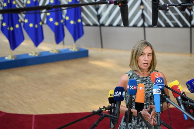 EU foreign policy chief Mogherini arrives in Belgrade