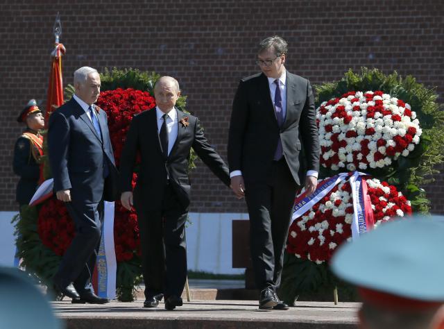 Russian, Serb, Israeli leaders take part in Moscow ceremony