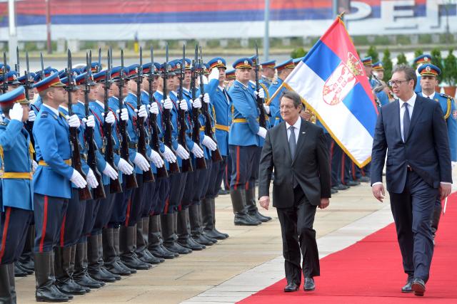 Svečani doček za predsednika Kipra pa razgovor s Vučićem