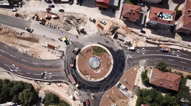 Kružni tok menja grad - staklena kupola sa satom u centru VIDEO