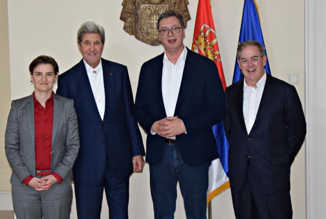 Former US State Secretary Kerry visiting Belgrade