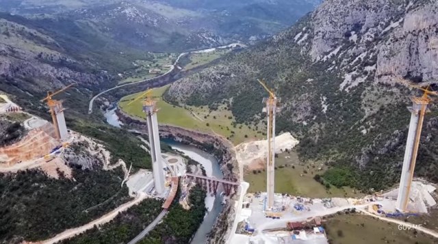 Neviðeno u ex YU - spaja se najviši most na auto-putu VIDEO