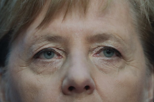 Merkel attends a CDU leaders meeting in Berlin, on Monday, Oct. 29 (AP/Markus Schreiber) 