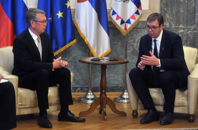 Serbian president receives Russian ambassador