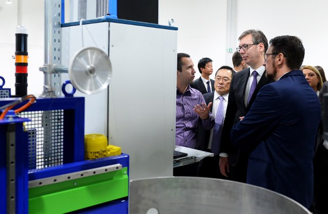 South Koreans open factory in northern Serbian town