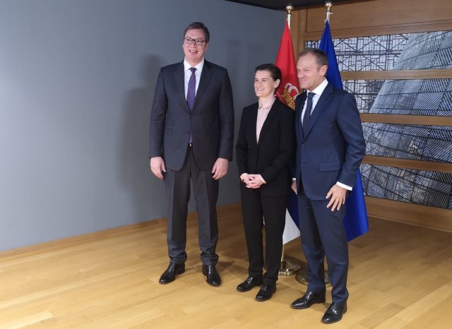 Serbian president, PM, meet with EU Council head