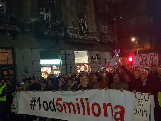 U Beèu održan protest "1 od 5 miliona"