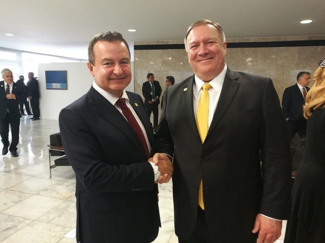 Dacic talks to Pompeo at Brazilian president's inauguration