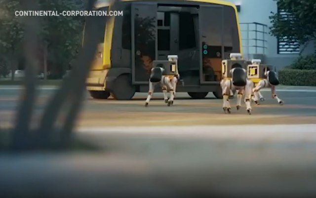 Armija pasa robota dostavlja vam paket iz vozila bez vozača VIDEO