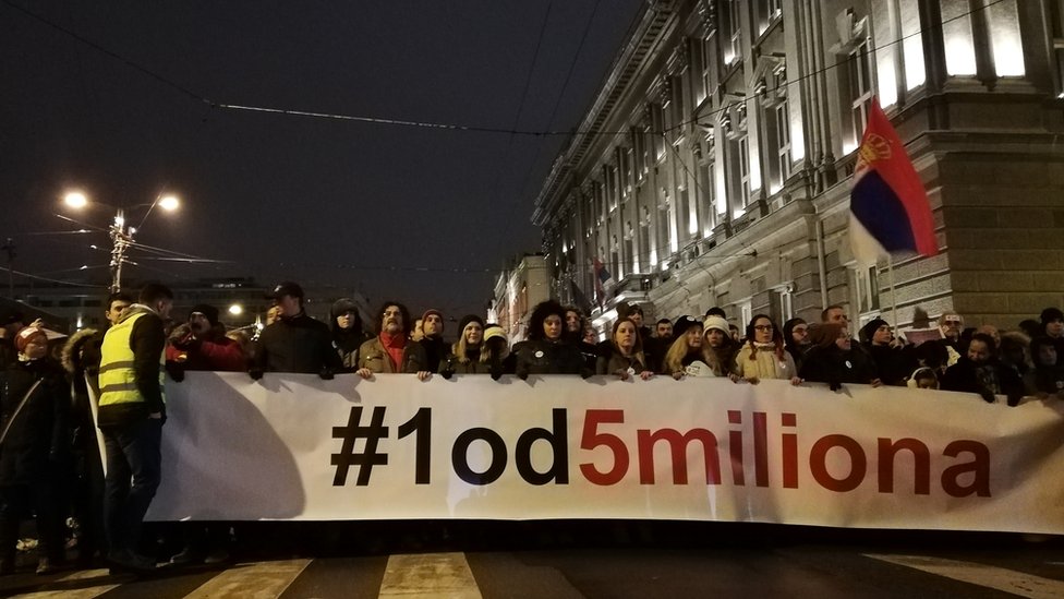 "Jedan od pet miliona&#x201c; šesti put - Protest održan i u Gornjem Milanovcu