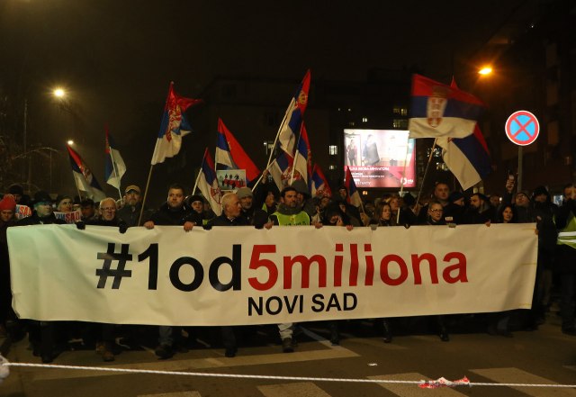 Protesti "1 od 5 miliona" širom Srbije