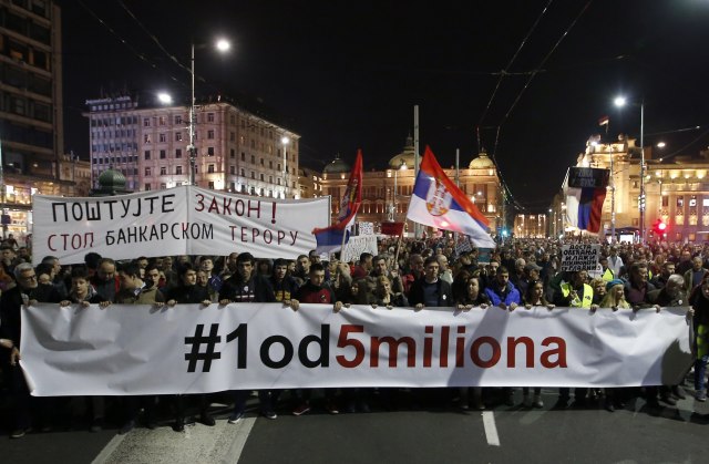 U toku protest "1 od 5 miliona" u Beogradu