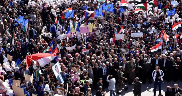 Protesti: "Golan je sirijski"
