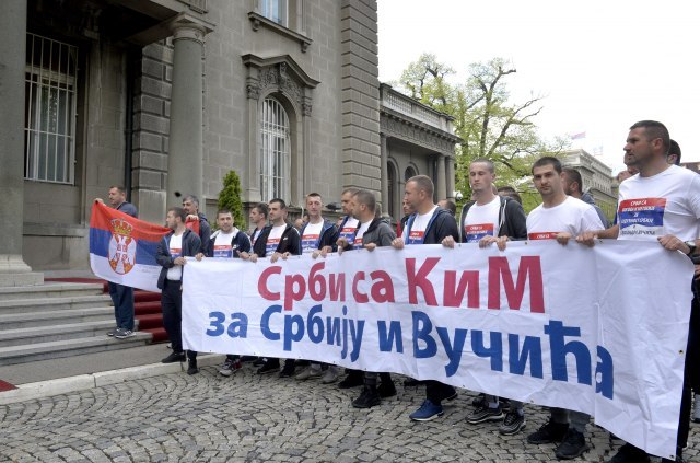 Serbs from Kosovo reach Belgrade on foot ahead of rally