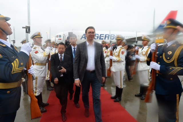Vucic arrives in China where he will meet with Xi and Putin