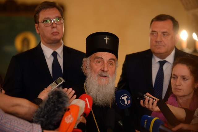 Patriarch, Serbian Church back president, his 